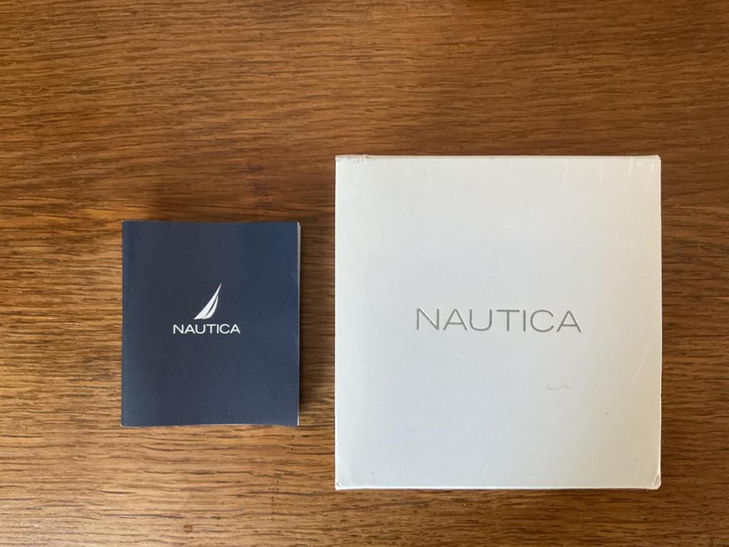Nautica Polshorloge met Rood Siliconen Bandje, Overige merken, Staal, Polshorloge, Kunststof