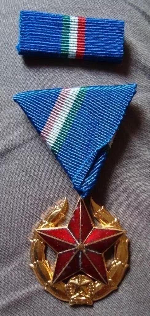 Verguld Hongaars Security (Police) eremedaille, 1951, Postzegels en Munten, Penningen en Medailles, Verzenden, Overige materialen