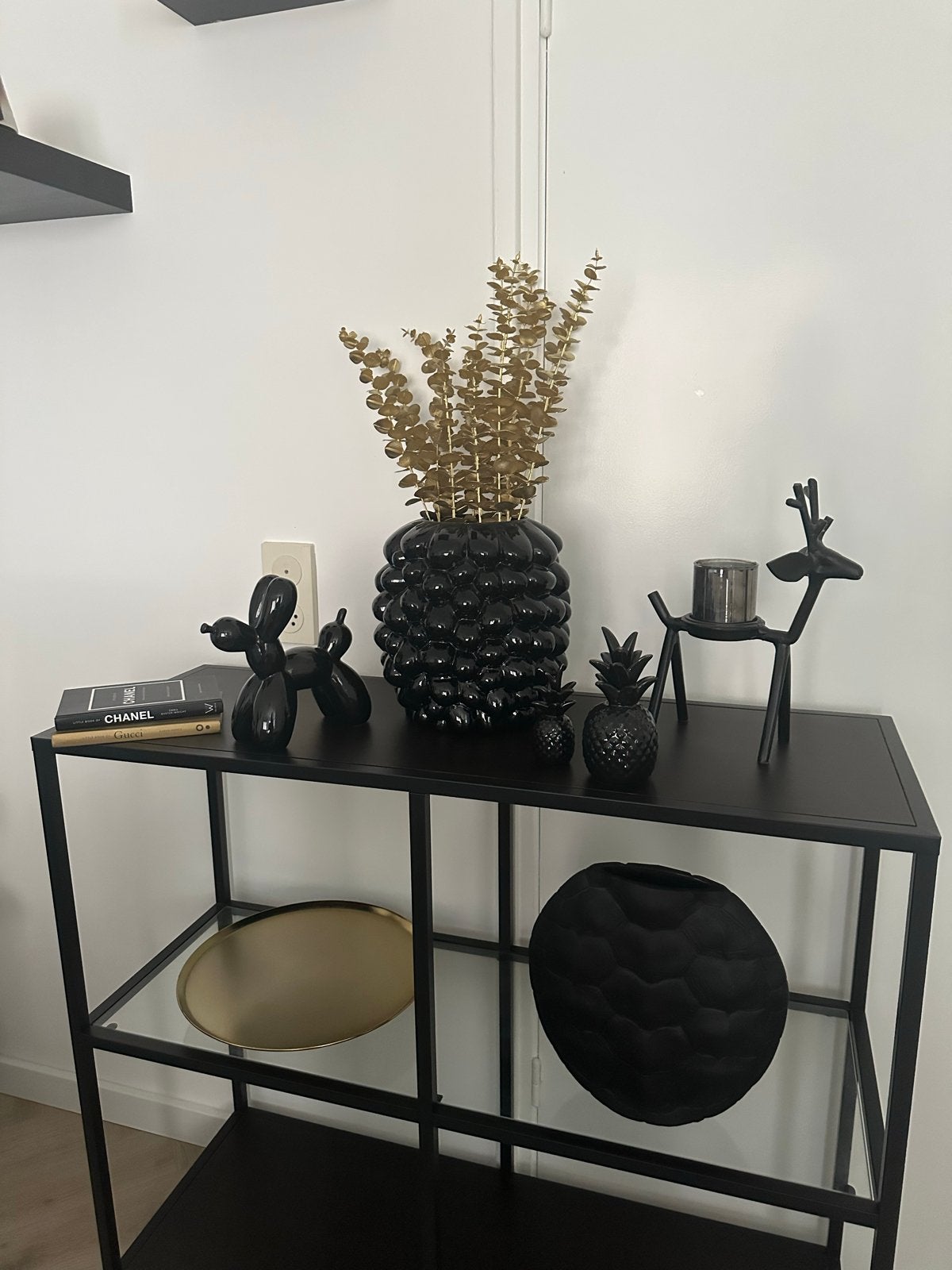 Stijlvolle Zwart/Gouden Accessoires voor Thuis, Ophalen, Zo goed als nieuw, Zwart, Modern