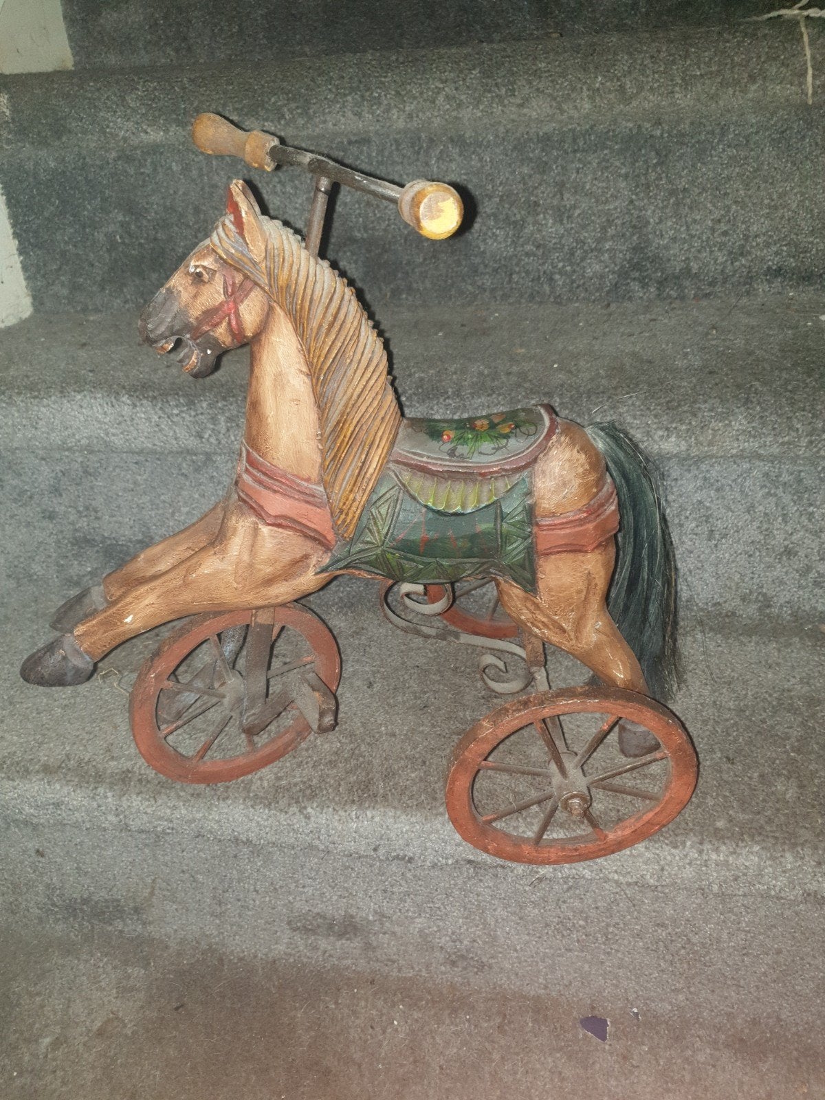 antiek houten paardje op wielen, Antiek en Kunst, Ophalen