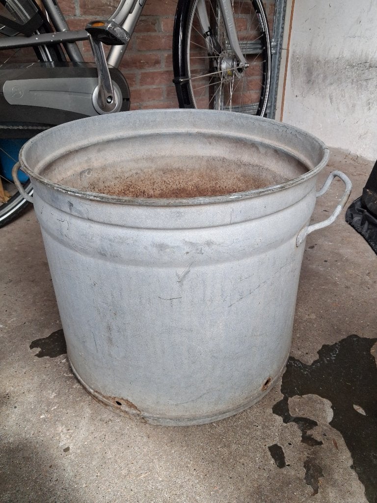 2 Zinken emmers 1 Zinken teil, Tuin en Terras, Ophalen, Gebruikt, Minder dan 60 cm, Rond