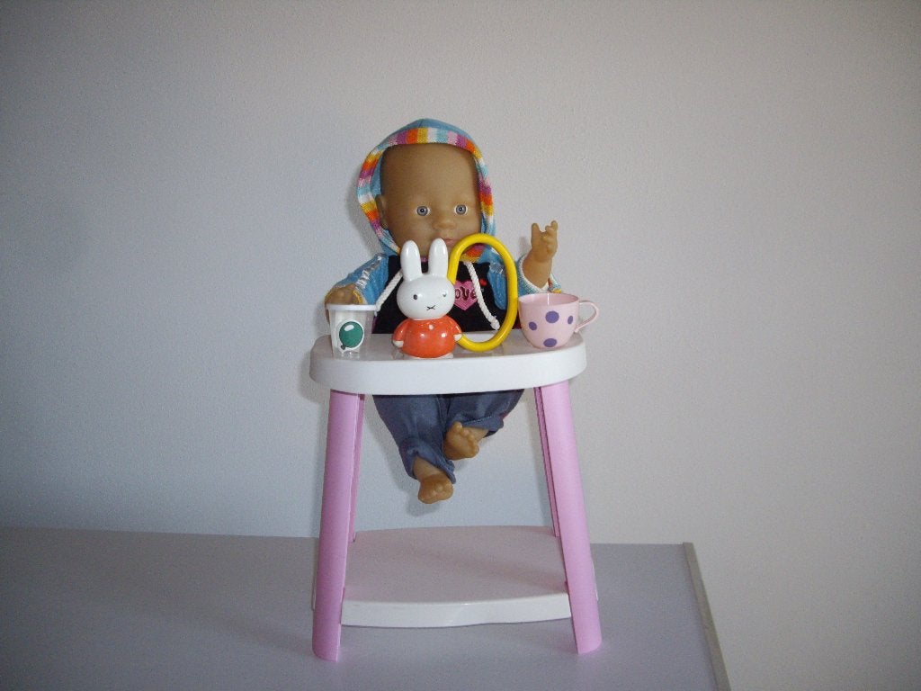 baby pop met poppenstoeltje, Ophalen, Zo goed als nieuw, Babypop