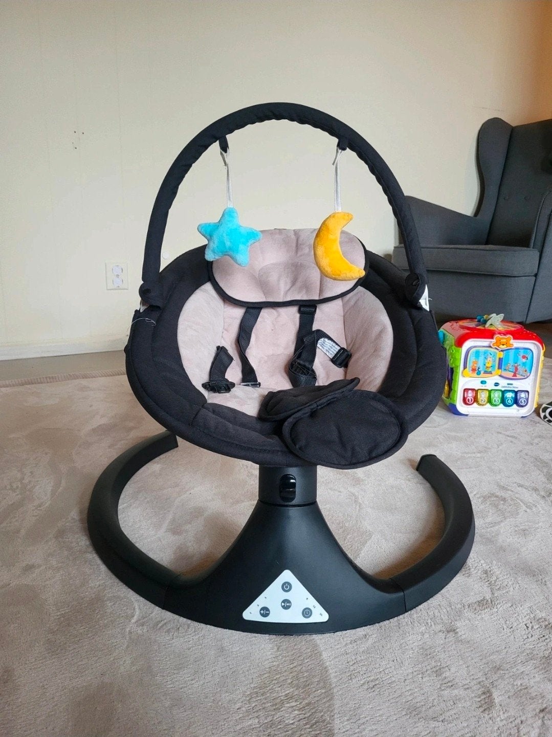 Novi Baby Nola elektrische babyswing met Bluetooth, Wipstoel, Ophalen, Overige merken, Met gordel(s) of riempje(s)