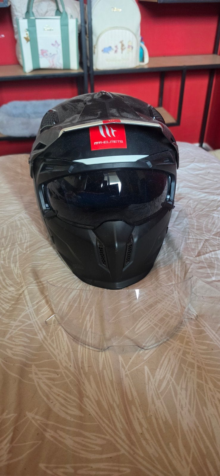 MT Helmets Systeemhelm - Mat Zwart, Systeemhelm, Heren, XL, Tweedehands