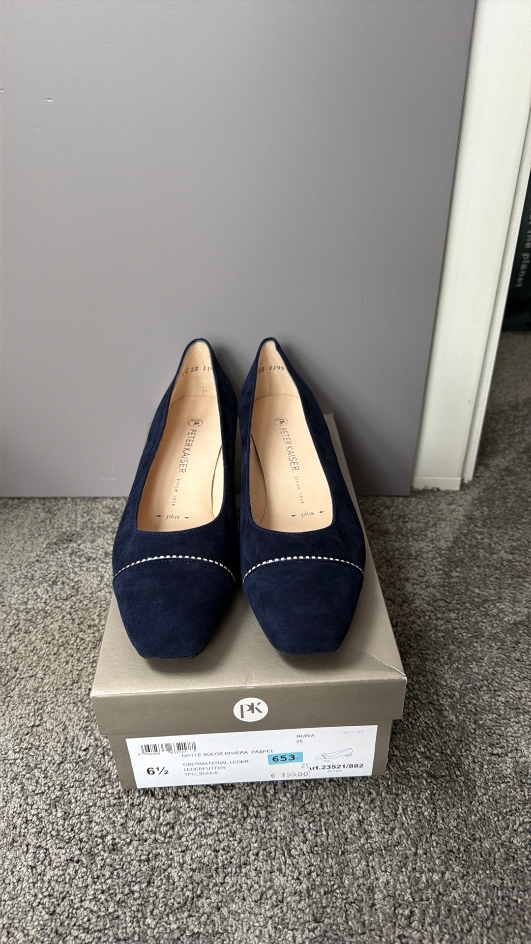 Peter Kaiser instappers met kleine hak, Blauw, Instappers, Nieuw, Ophalen of Verzenden