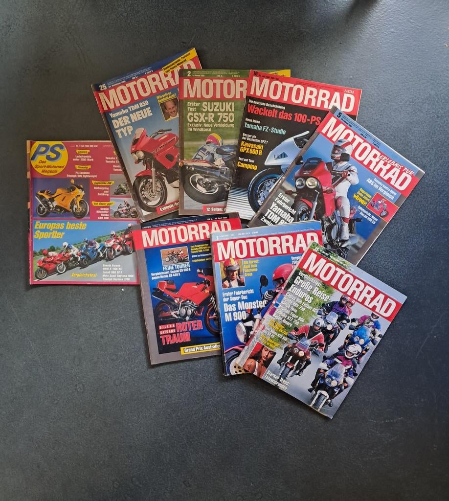 7 x Motorrad en 1x PS magazine, Ophalen of Verzenden, Gelezen, Sport en Vrije tijd