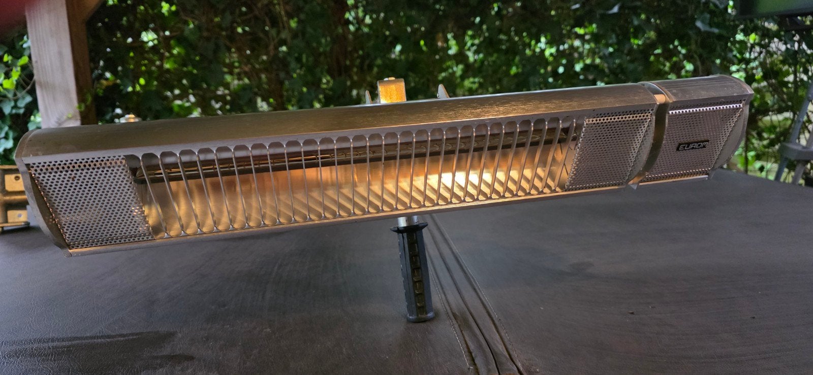 Eurom Golden 1800 Comfort RC terrasheater met knikarm, Gebruikt, Draaibaar, Wand, Ophalen