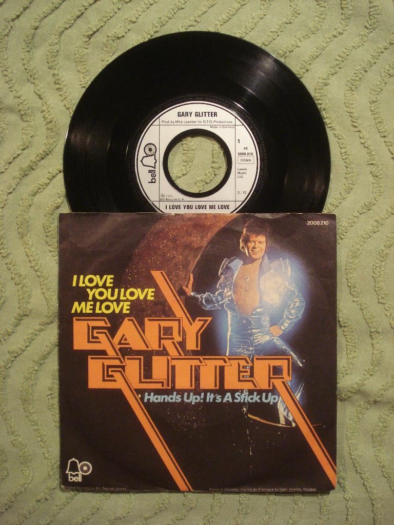 Gary Glitter 7" Vinyl Single: ‘I love you love me love’ (D), 7 inch, Single, Ophalen of Verzenden, Zo goed als nieuw