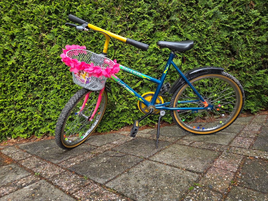 Fiets / moutainbike groen roze, recht stuur, Ophalen of Verzenden, Gebruikt, 20 inch of meer