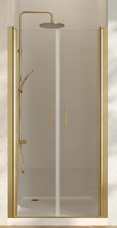 Draaibare douchedeur - 80 x 195 cm, Ophalen, Nieuw, Glas, Douche