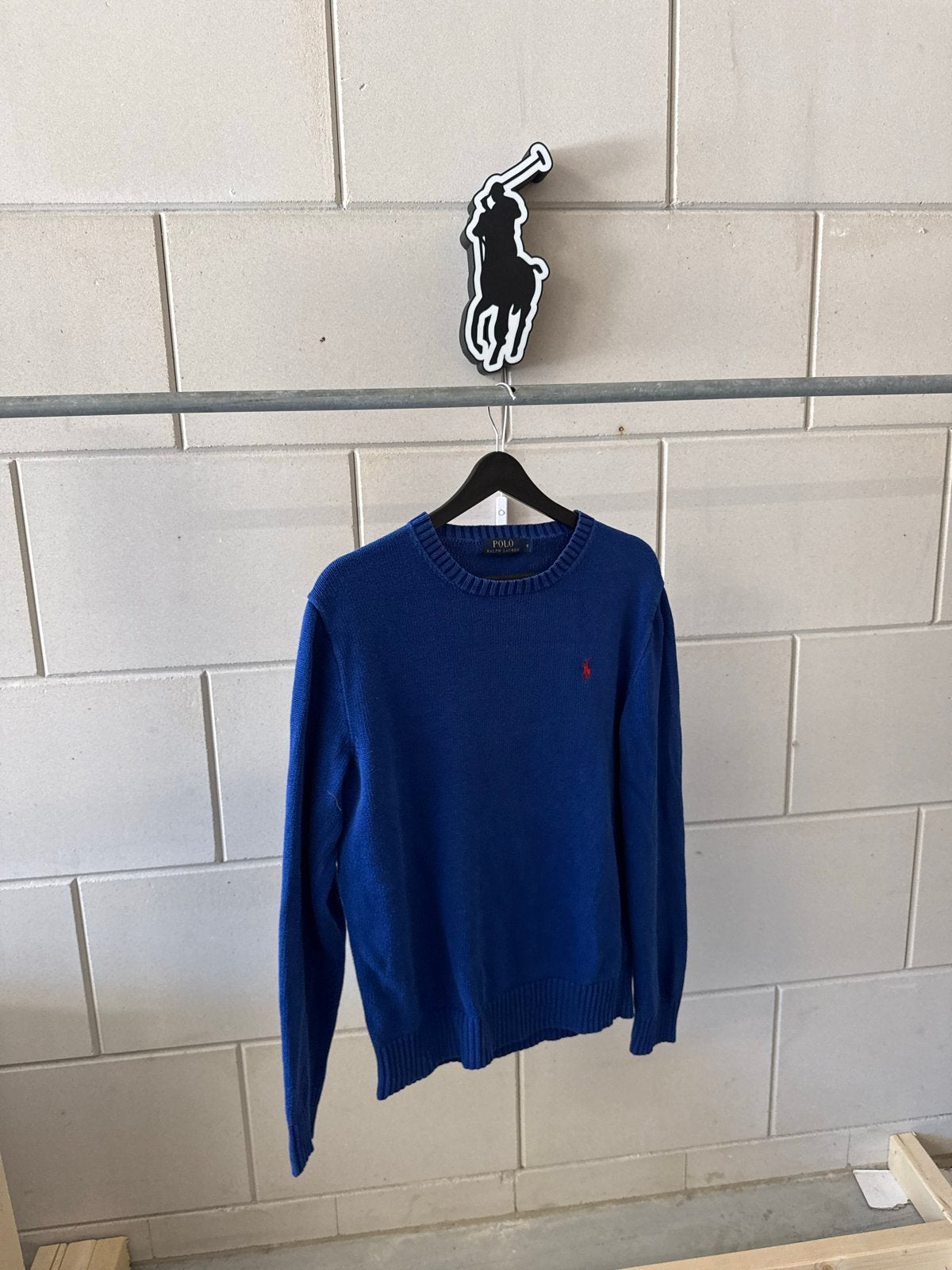 Ralph Lauren Gebreide Trui - Blauw - Maat S, Kleding | Heren, Truien en Vesten, Ophalen of Verzenden, Gedragen, Maat 46 (S) of kleiner