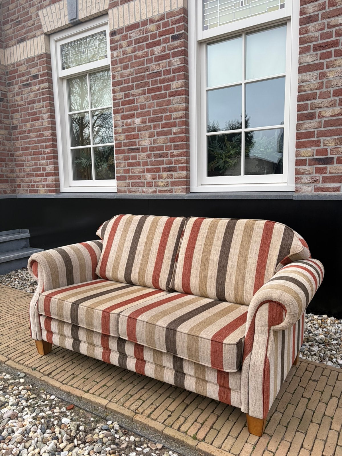 Bank 2 Zits stof kwaliteit bank zgan, Ophalen, 150 tot 200 cm, Tweepersoons, 75 tot 100 cm