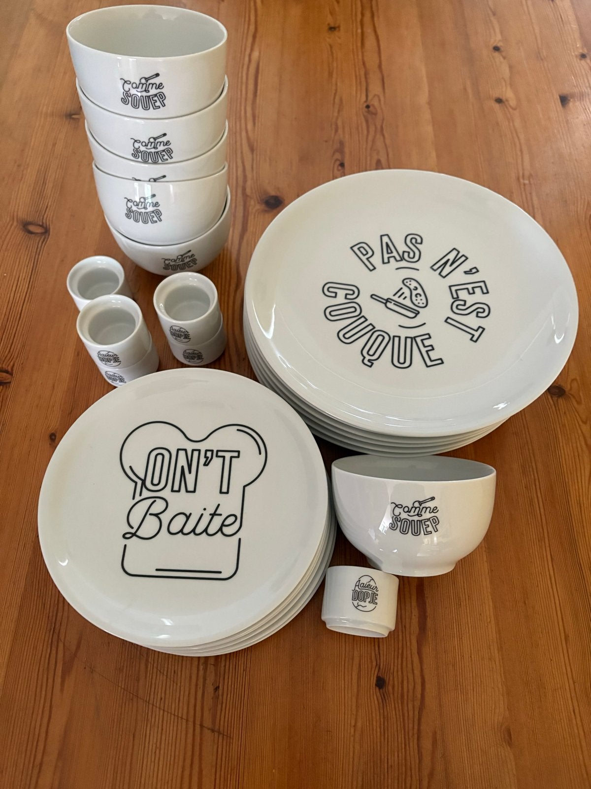 24-delig Servies Cheaque, Ophalen, Overige merken, Nieuw, Modern