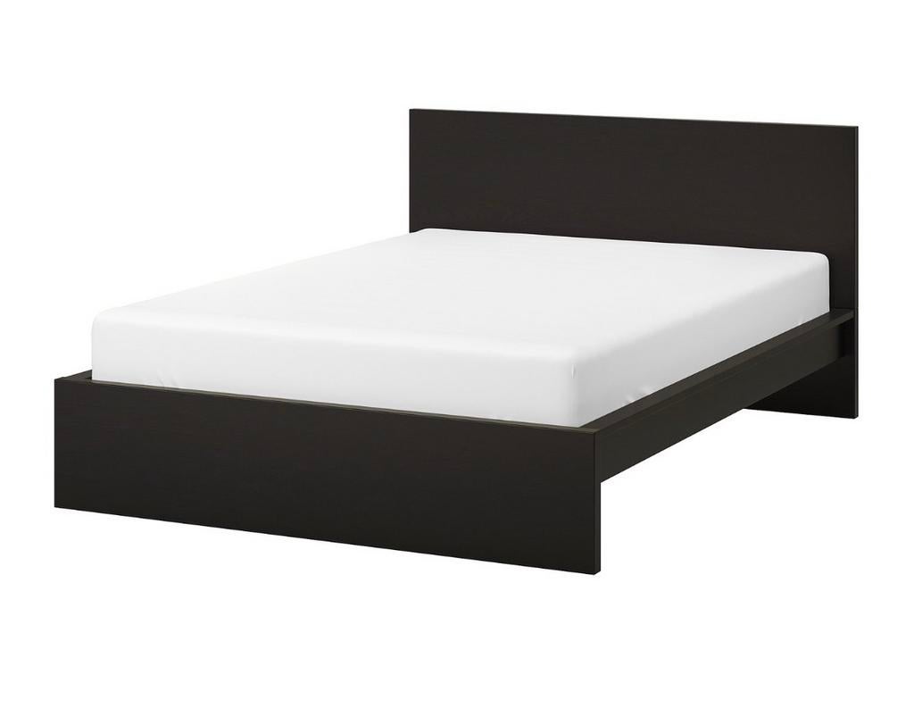 IKEA Malm zwartbruin bed incl luxe lattenbodem 160 x 200, Ophalen, Zwart, Tweepersoons, Zo goed als nieuw
