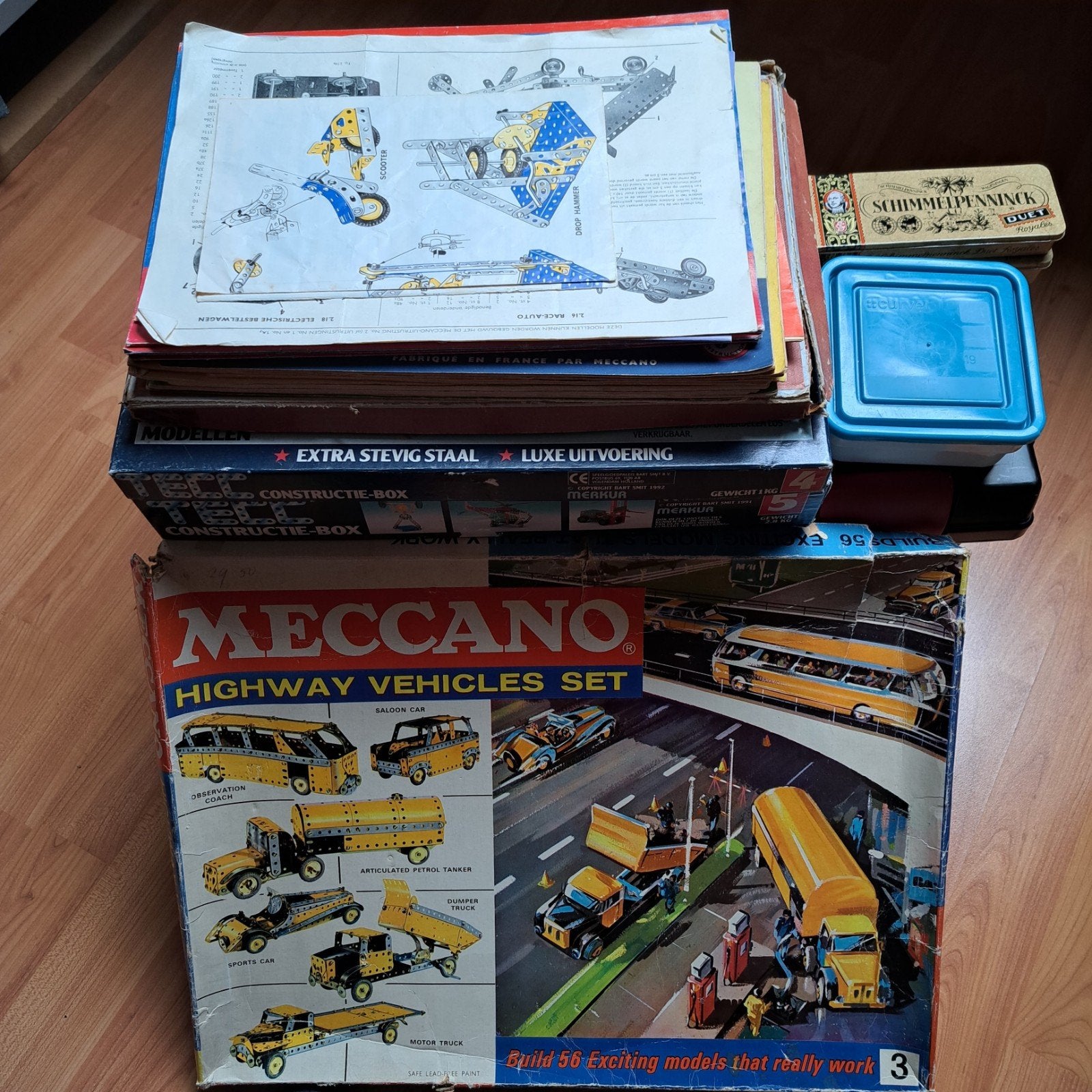 Grote collectie Meccano en Tecc constructie speelgoed, Ophalen, Gebruikt, Overige merken