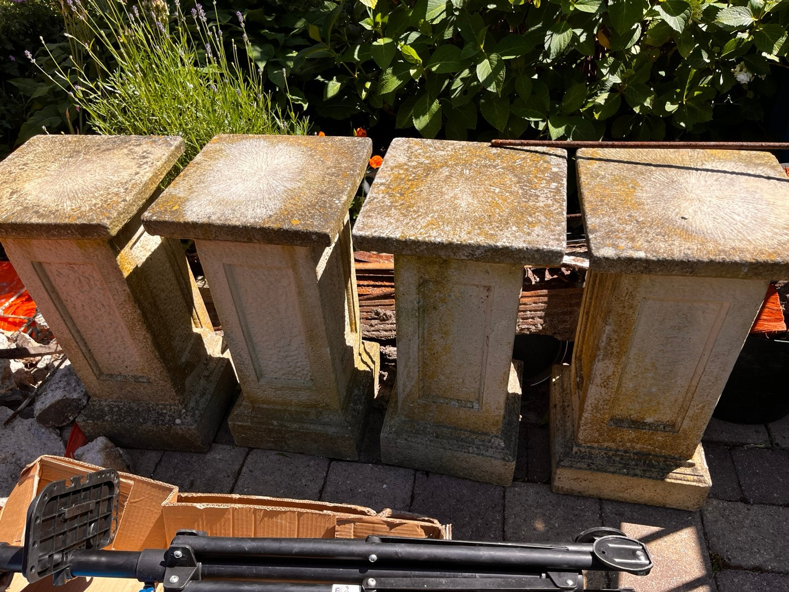Sokkels/pilaren voor tuin per stuk €65 per 4 €225, Ophalen, Gebruikt, Beton, Overige typen