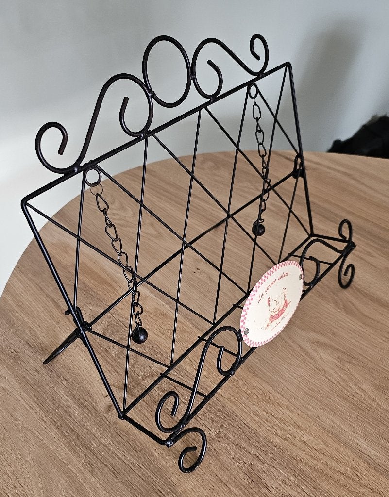 LEUKE BROCANTE KOOKBOEKSTANDAARD, Huis en Inrichting, Ophalen of Verzenden, Zwart, Metaal, Overige merken