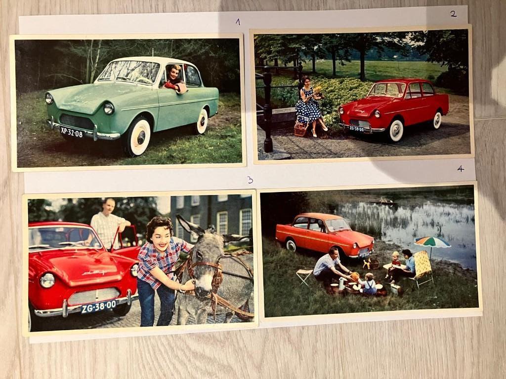 Vintage DAF auto ansichtkaart foto stijl, Verzenden, 1960 tot 1980, Zuid-Holland
