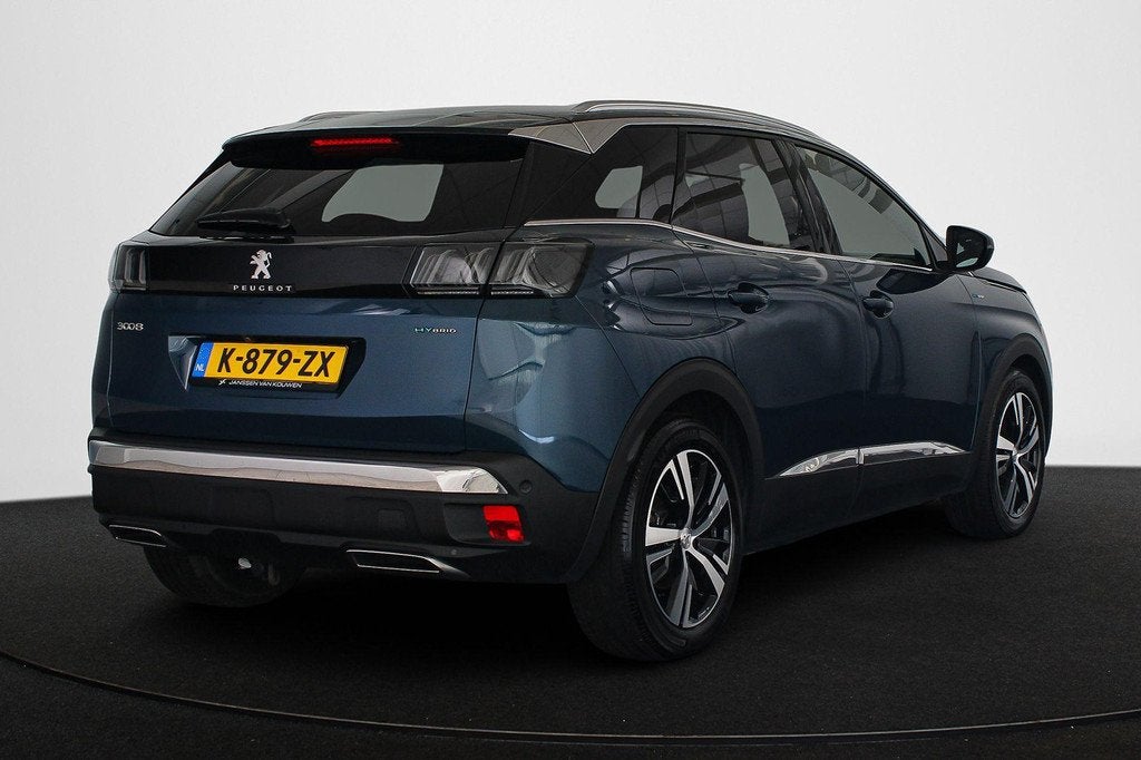 Peugeot 3008 1.6 HYbrid 225 GT 1e Eigenaar Trekhaak Stoelver, Auto's, Peugeot, Automatische klimaatregeling, Euro 6, Blauw, Bedrijf