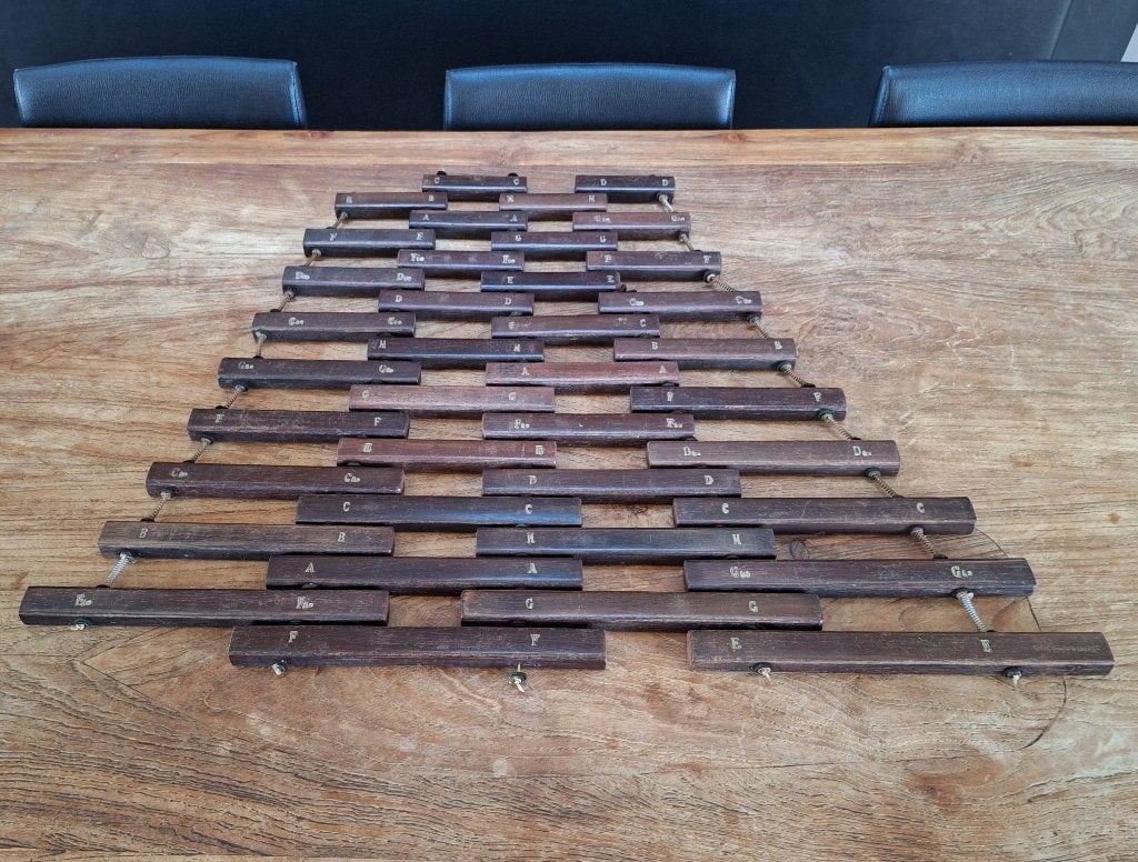 vintage oude houten xylofoon strohfiedel v Gustav Poschardt, Ophalen, Gebruikt, Overige merken