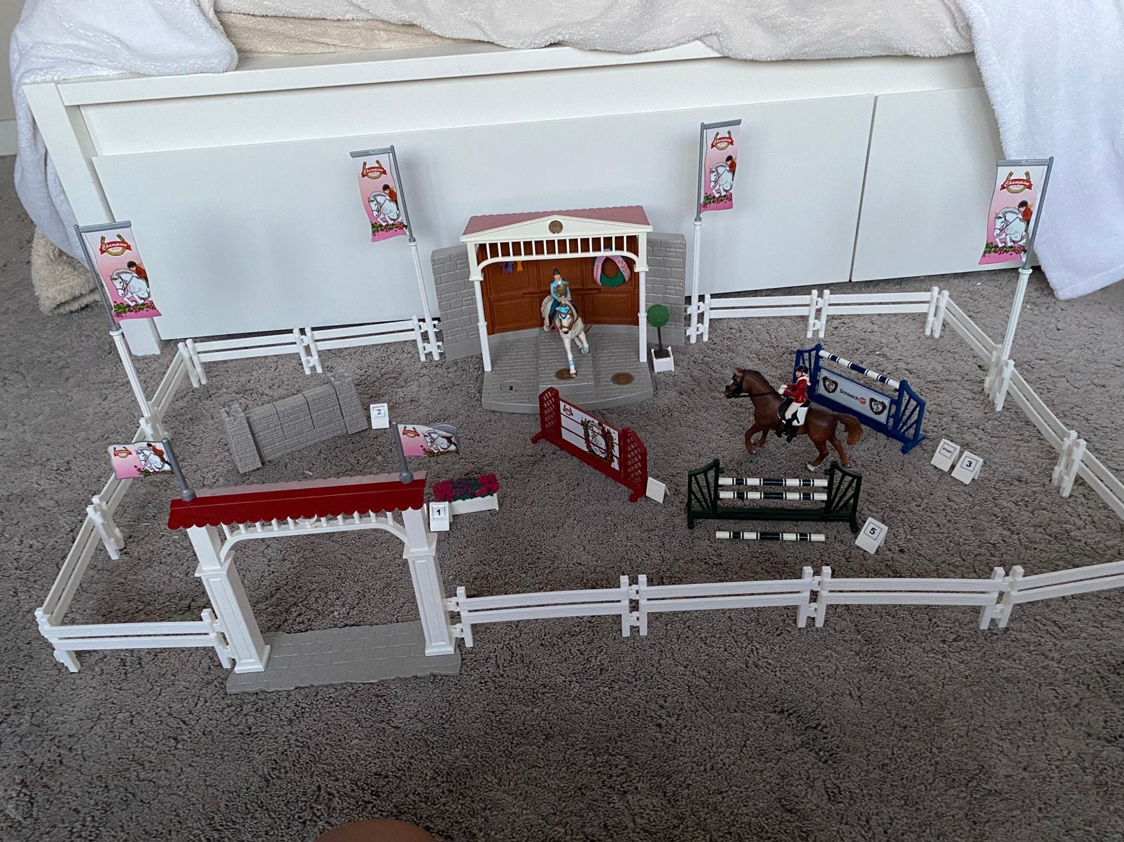 Schleich horse club springwedstrijd arena, Ophalen of Verzenden, Gebruikt