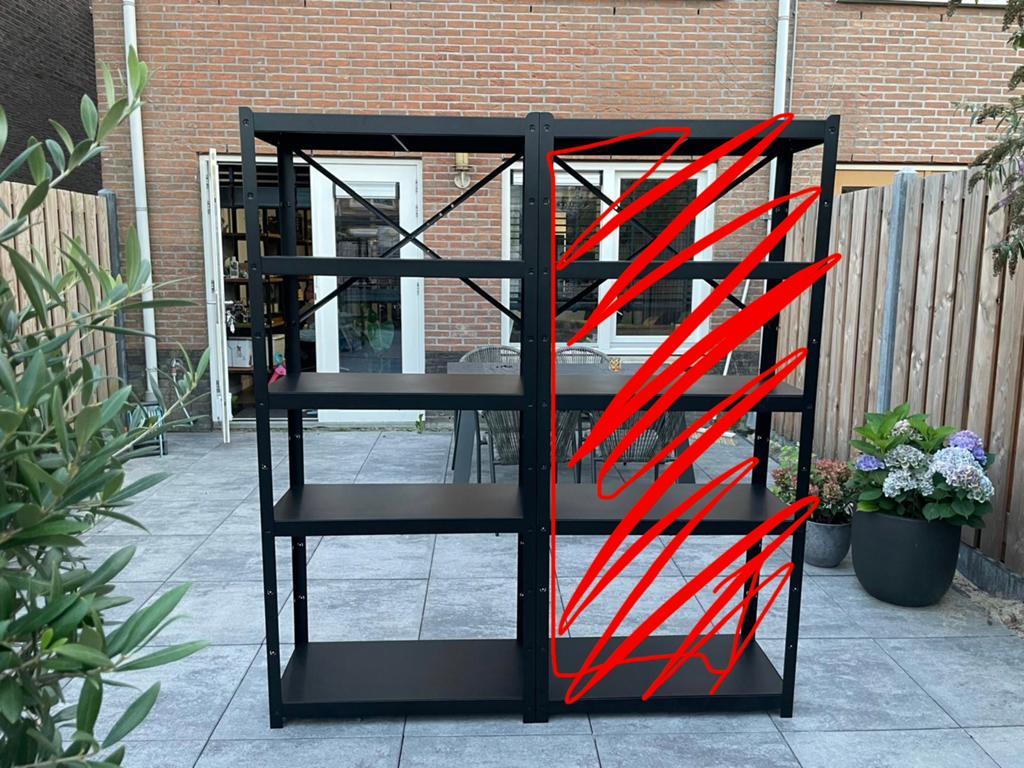IKEA BROR Kast - Zwart, 85x40x190 cm met 5 planken, Ophalen, Gebruikt