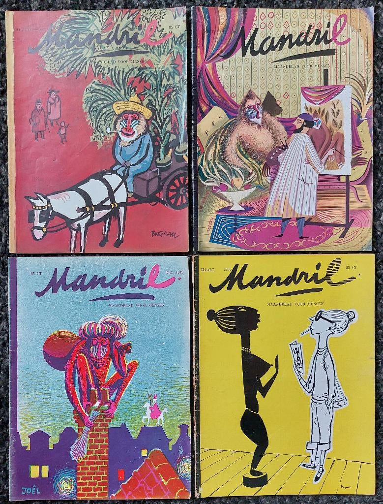 Mandril - 4 exemplaren 1949 1950, Diverse auteurs, Ophalen of Verzenden, Zo goed als nieuw, Nederland