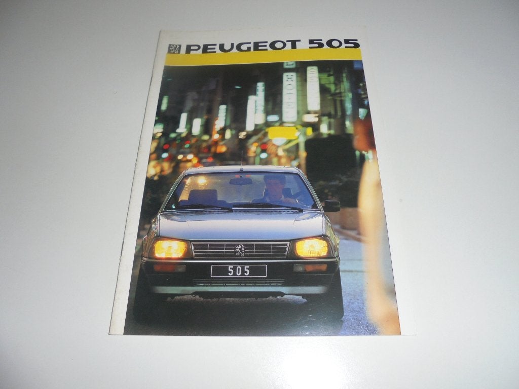 brochure Peugeot 505  1986, Ophalen of Verzenden, Nieuw, Peugeot