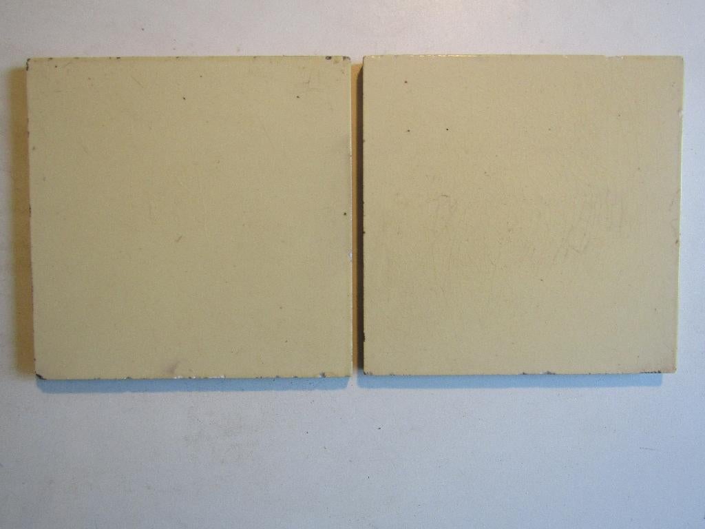90 stuks antieke gele wandtegels., Ophalen