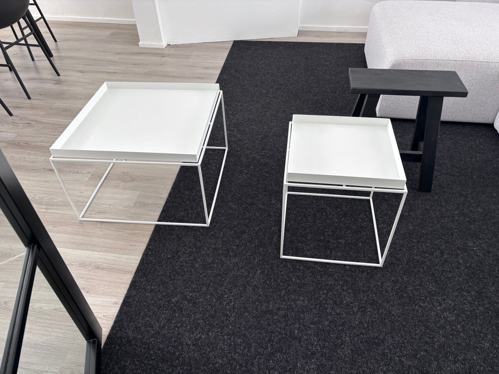 Hay tray salontafel wit., Ophalen, Zo goed als nieuw, Vierkant, 50 tot 100 cm