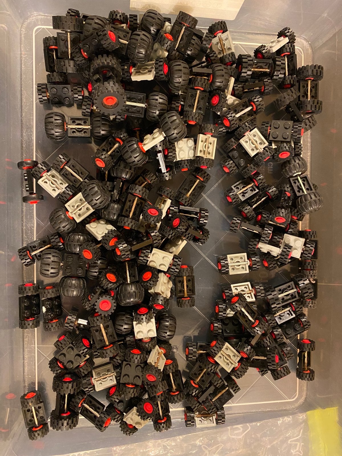 Ruim 130 paar lego wirltjes met metalen as, Gebruikt, Lego, Ophalen of Verzenden, Space