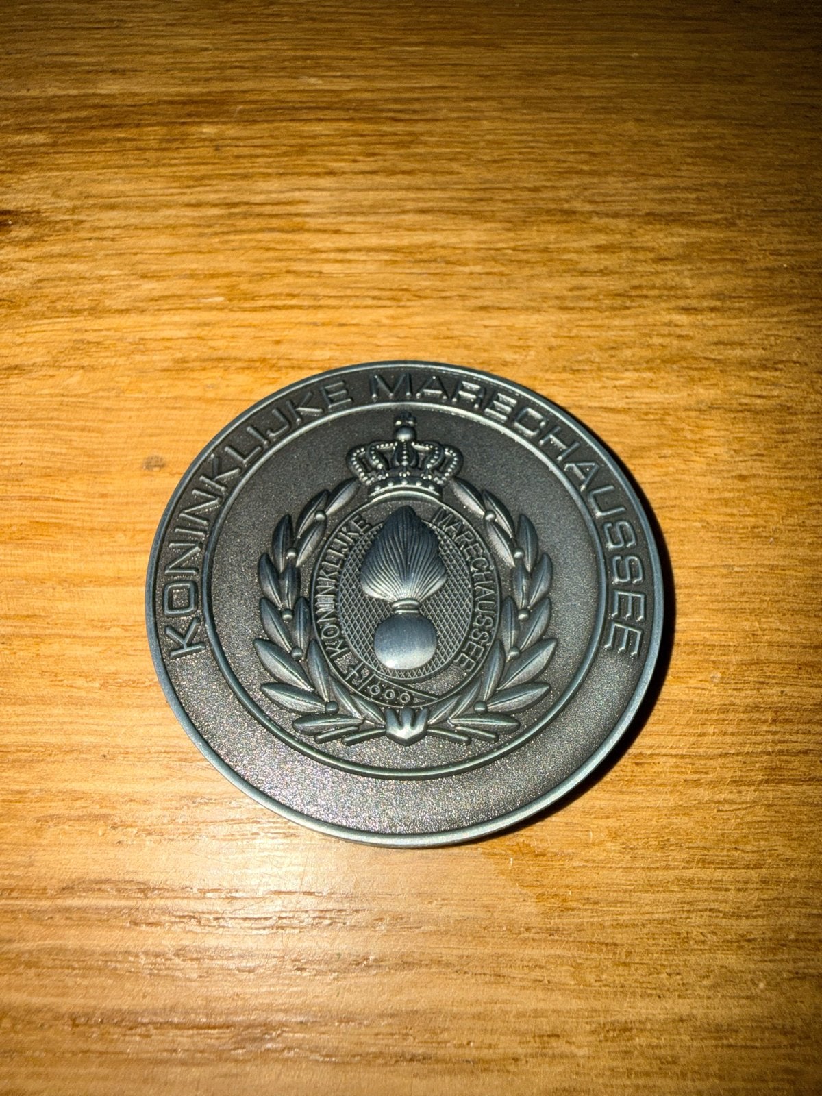 KMAR Mat Zilver Uitvoering Challenge Coin, Ophalen of Verzenden, Overige waardes, Losse munt, Zilver
