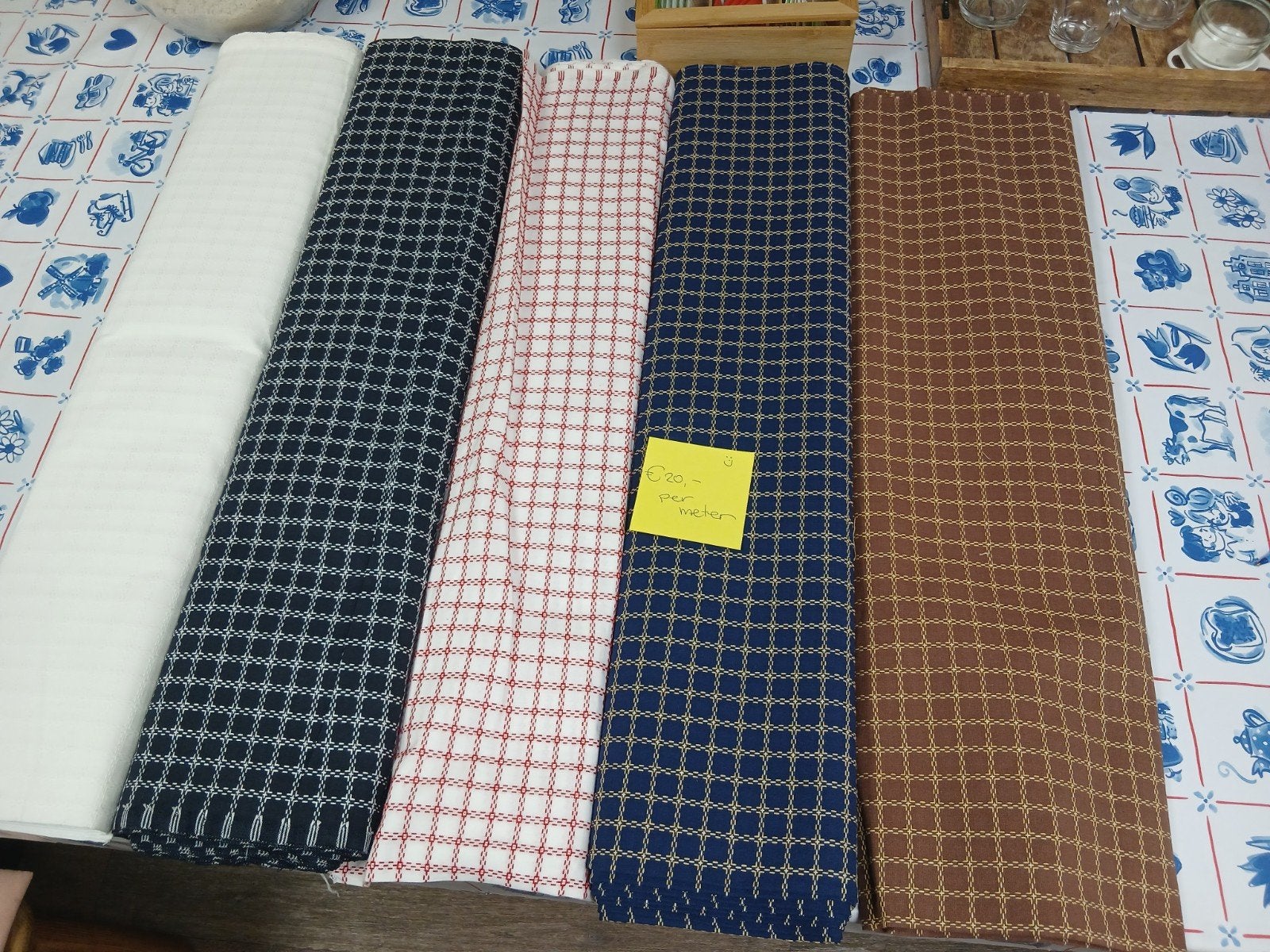 Stoffen met ruitpatroon - diverse kleuren per meter, Meerkleurig, Ophalen of Verzenden, 30 tot 120 cm, Katoen
