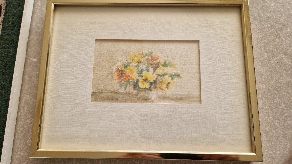klein aquarel in lijst, Ophalen of Verzenden, Zo goed als nieuw, Minder dan 50 cm, Overige typen