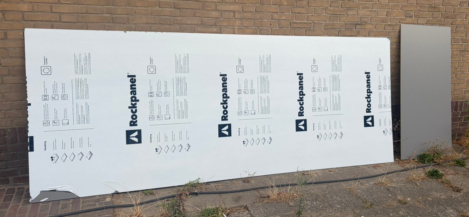2 nieuwe platen Rockpanel uni RAL 7037, Ophalen, Nieuw