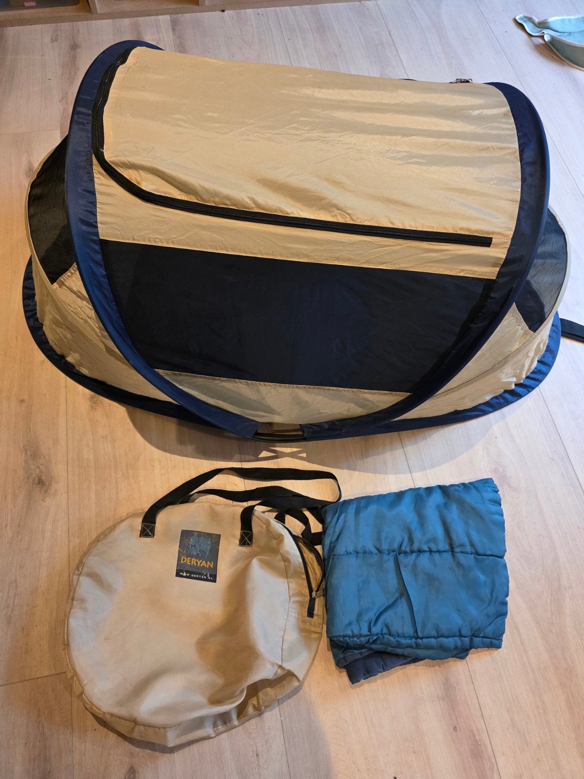 Deryan Baby Luxe Reisbedje/Tentje met zachte inleg, Caravans en Kamperen, Ophalen of Verzenden, Zo goed als nieuw, Tot en met 2