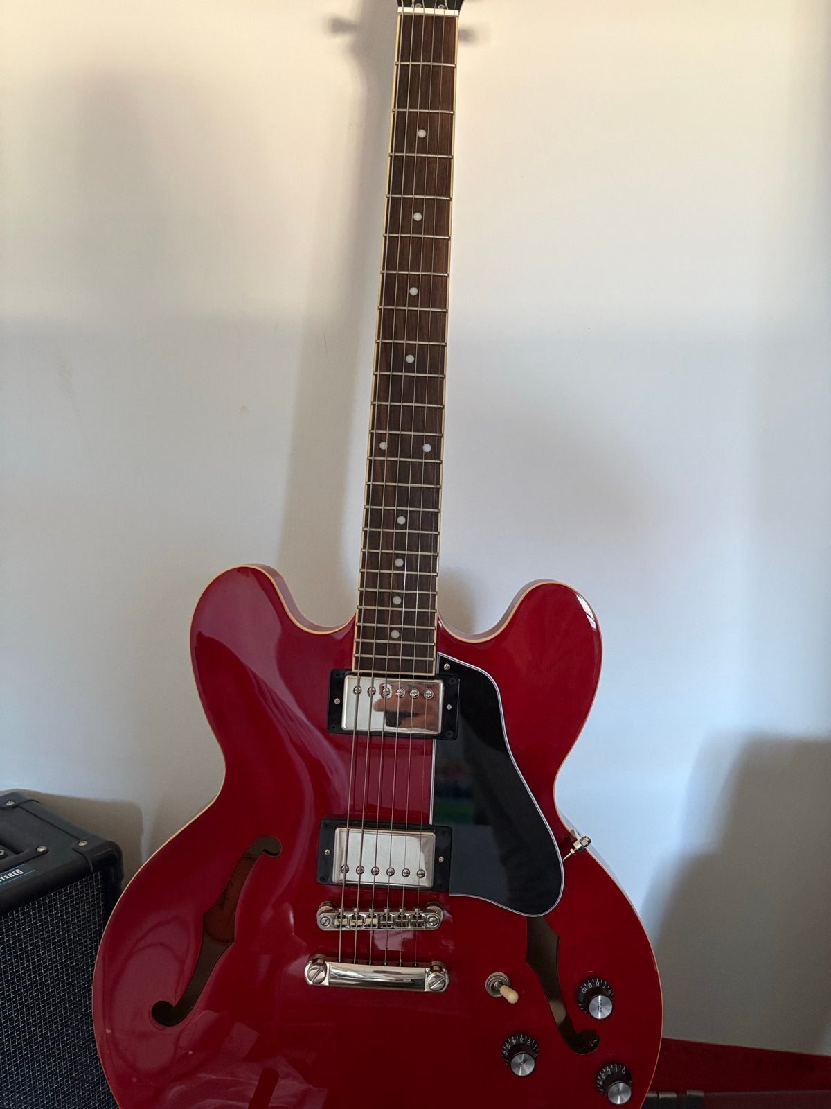 Epiphone ES-335 Semi-Hollow Body Gitaar met Blackstar Verste, Ophalen, Semi-solid body, Epiphone, Met versterker