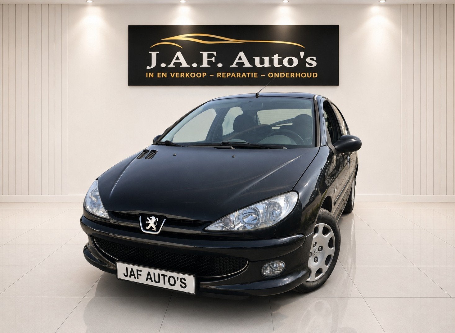 Peugeot  206 1.4 zuinig Airco Cruise 5drs nieuwe apk, Voorwielaandrijving, 31 €/maand, 4 cilinders, Zwart