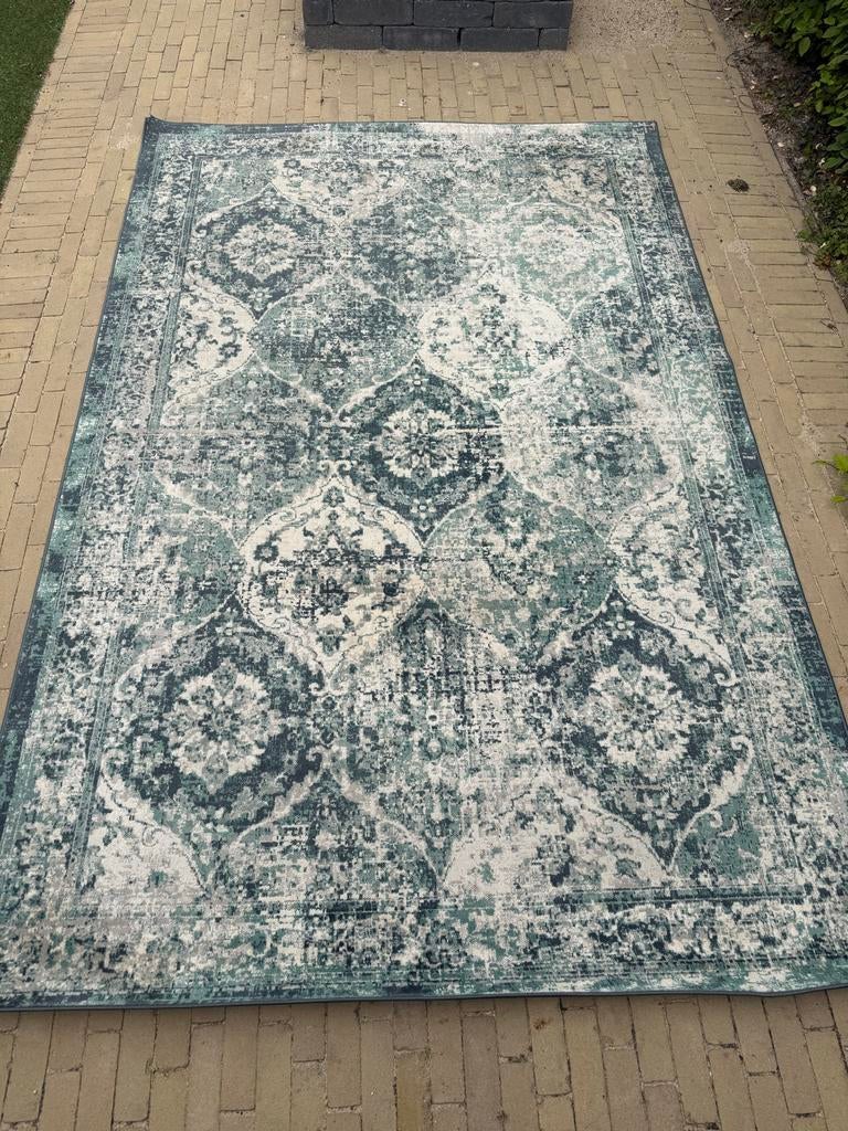 Gratis! IKEA VONSBÄK Vloerkleed - Groen/Grijs (200x300 cm), Ophalen, Gebruikt, 200 cm of meer, 150 tot 200 cm