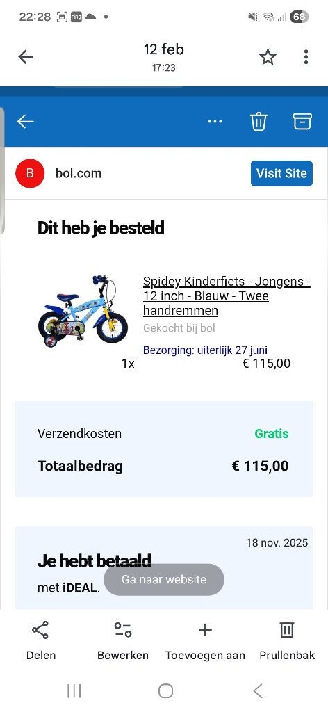 Kinderfiets, Fietsen en Brommers, Fietsen | Kinderfietsjes, Ophalen, Gebruikt, Minder dan 16 inch
