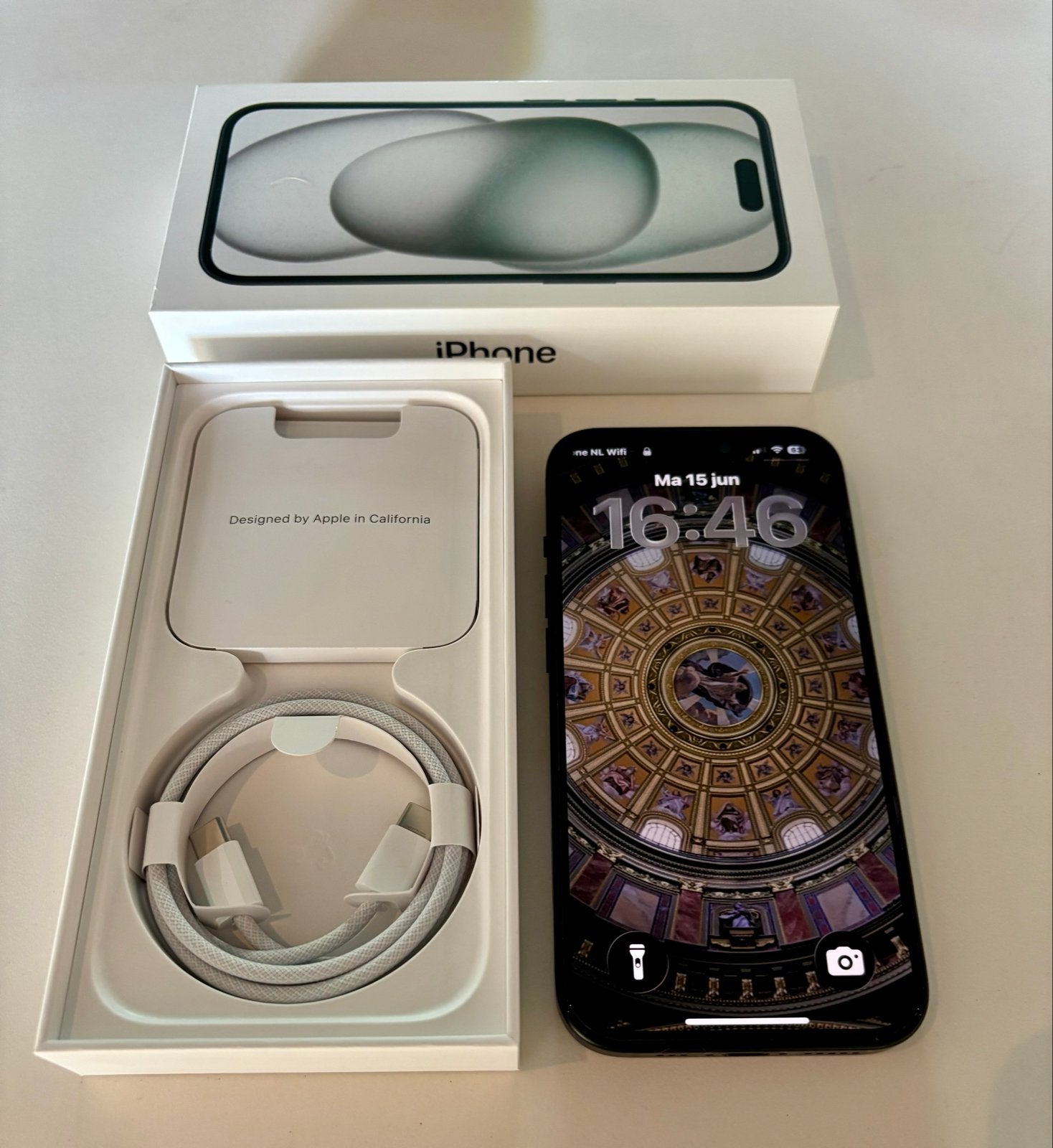 iPhone 15 Zwart 128GB, 128 GB, IPhone 15, Zwart, Ophalen of Verzenden