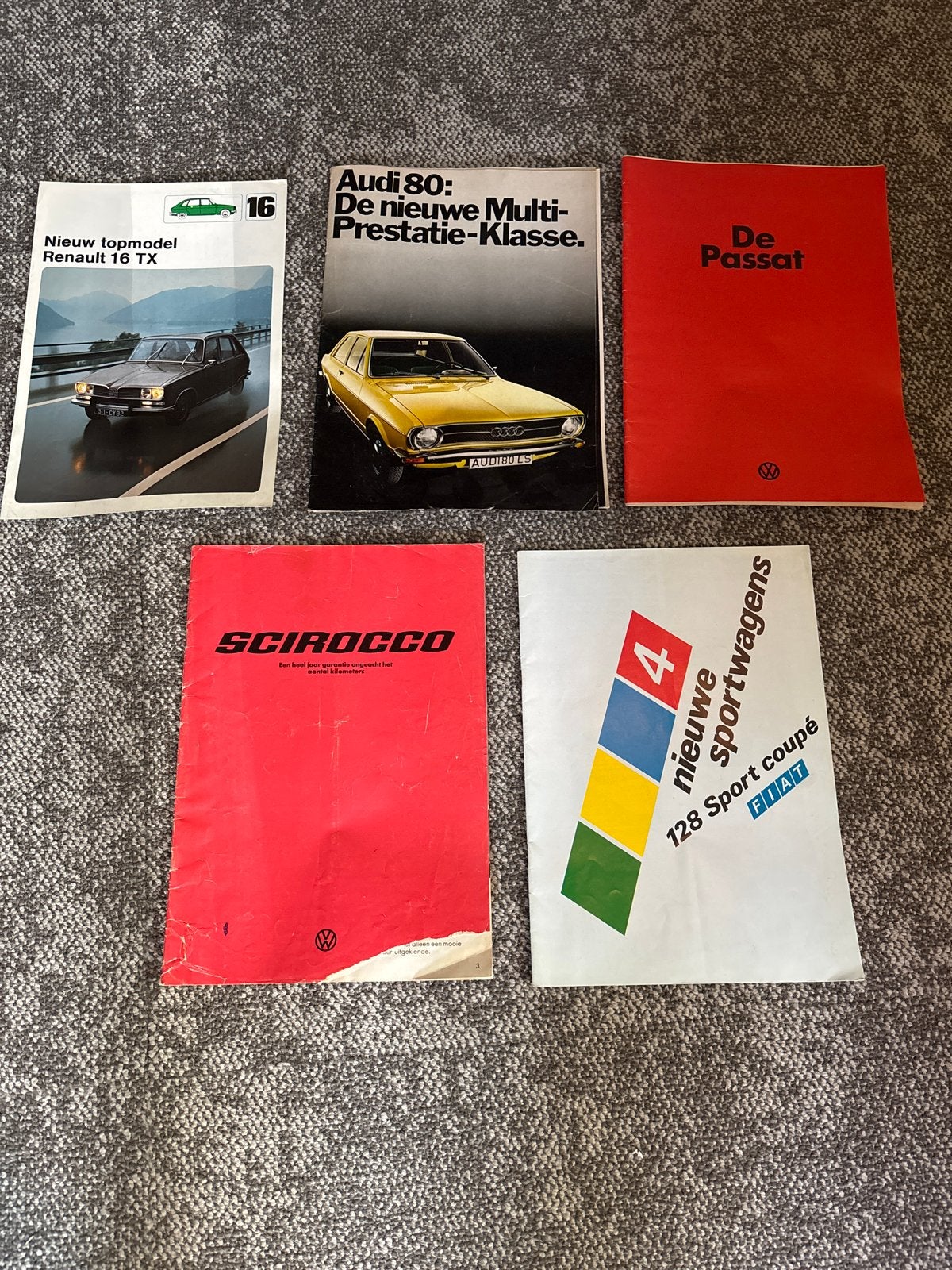 Vintage Autobrochures: Renault, Audi, VW, Fiat, Ophalen of Verzenden, Gelezen, Renault