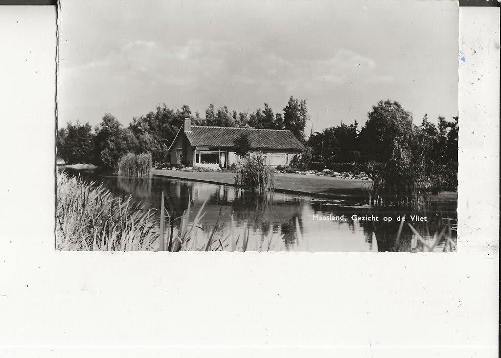 Maasland Gezicht op de Vliet 17-6-1963, Ophalen of Verzenden, 1960 tot 1980, Gelopen, Zuid-Holland