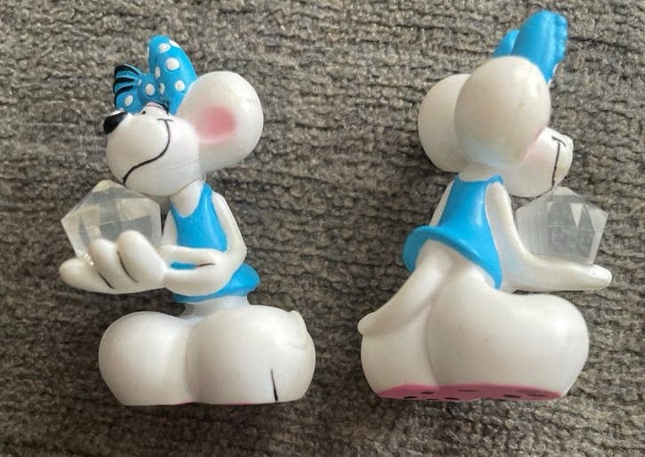 Vintage Diddlina Figuurtje met Kristal Jaren '90/'00, Ophalen of Verzenden, Diddlina, Gebruikt, Beeldje of Figuurtje