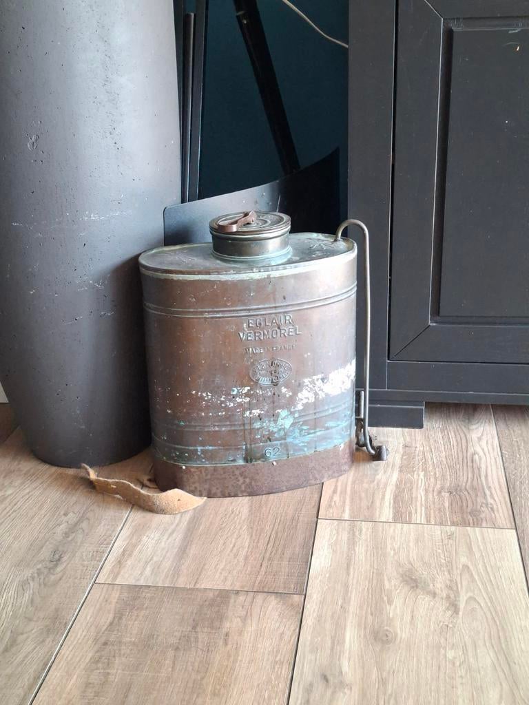 Vintage koperen Eclair Vermorel spuitbus, Ophalen