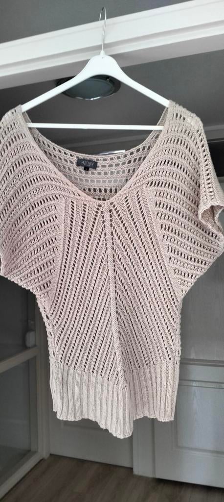 Azuri top beige mt s korte mouw zomer zgan, Kleding | Dames, Tops, Beige, Ophalen of Verzenden, Zo goed als nieuw, Azuri