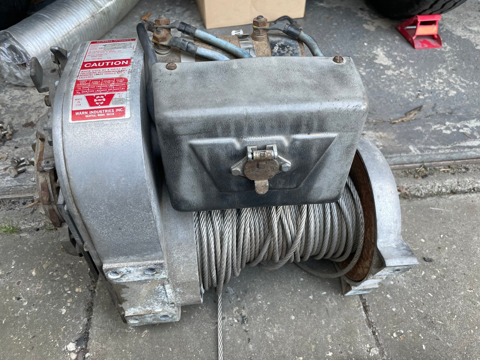 Zeldzame Warn winch 8200 model 6014 12V lier (jaren 70), Ophalen, Nieuw, Jeep