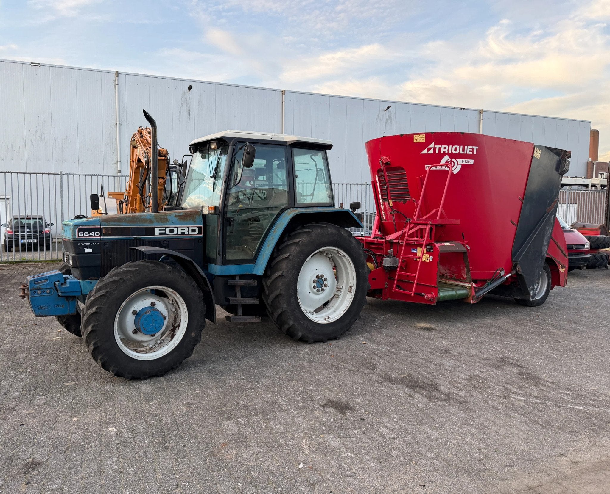 Ford 6640 incl voermengwagen Trioliet 1200 2017, Gebruikt, Ford, NL, Ford