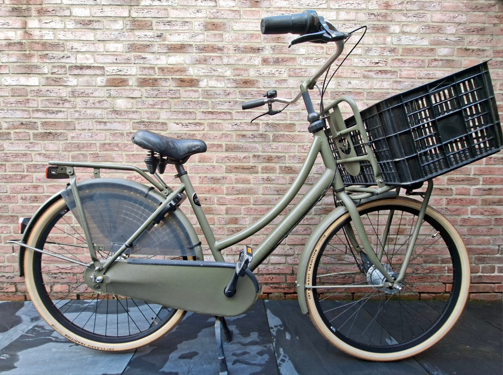 Cortine U4 transportfiets legergroen 28 inch 7 versnellingen, Ophalen, Gebruikt, Cortina U4 transportfiets, Versnellingen