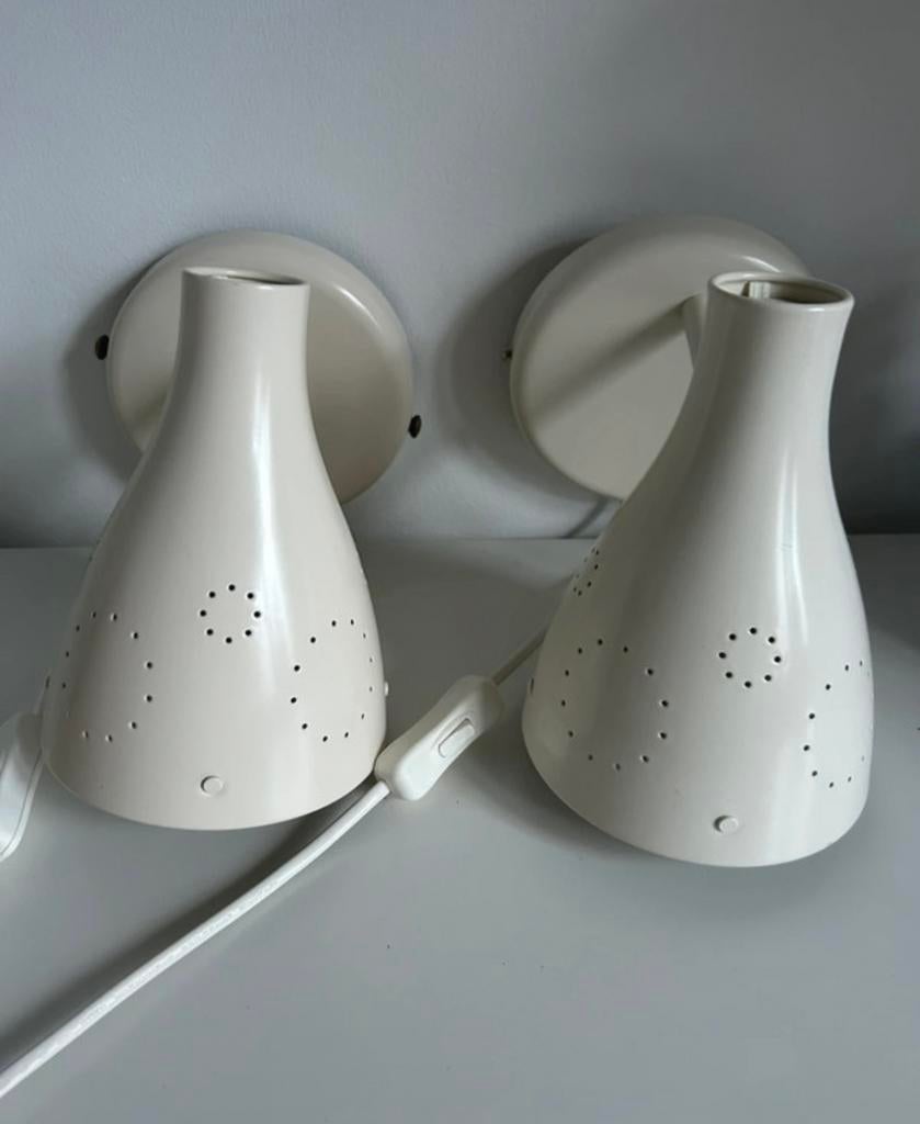 2 x snoig wandlamp ikea, Huis en Inrichting, Lampen | Wandlampen, Ophalen of Verzenden, Zo goed als nieuw, Metaal